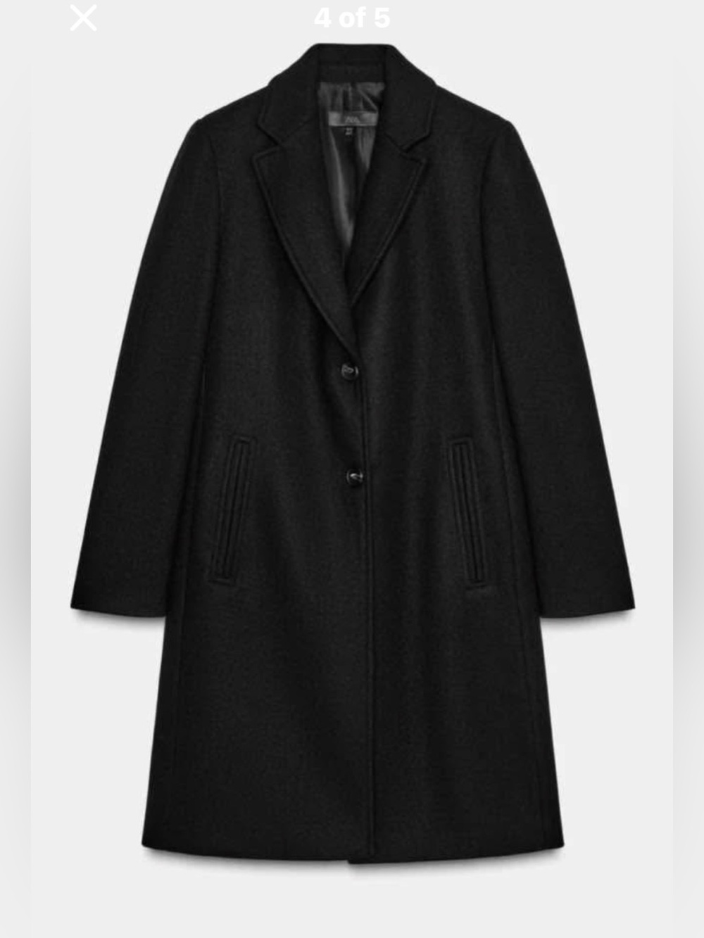 Nwt- zara wool blend soft shoulder pad jacket- M